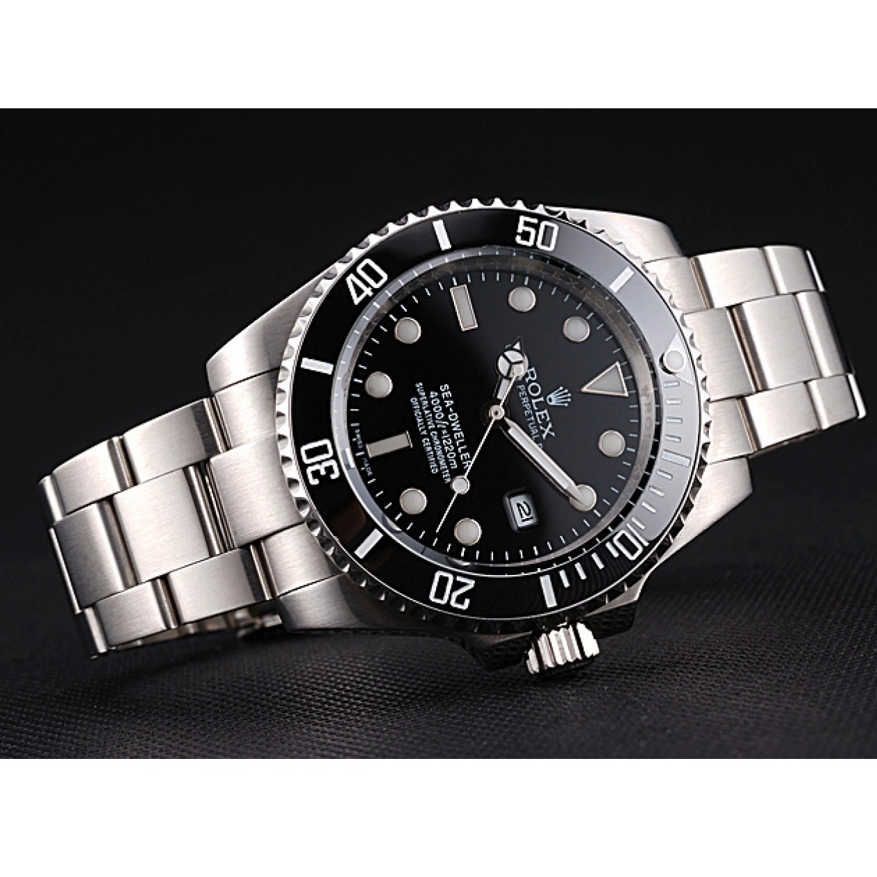 AAA replica watch Rolex 622837 Stainless Dial Bracelet Steel Black Case Dwellerr Sky And 0806